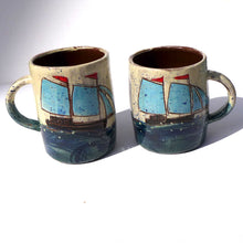 Load image into Gallery viewer, Mug with turquoise sails