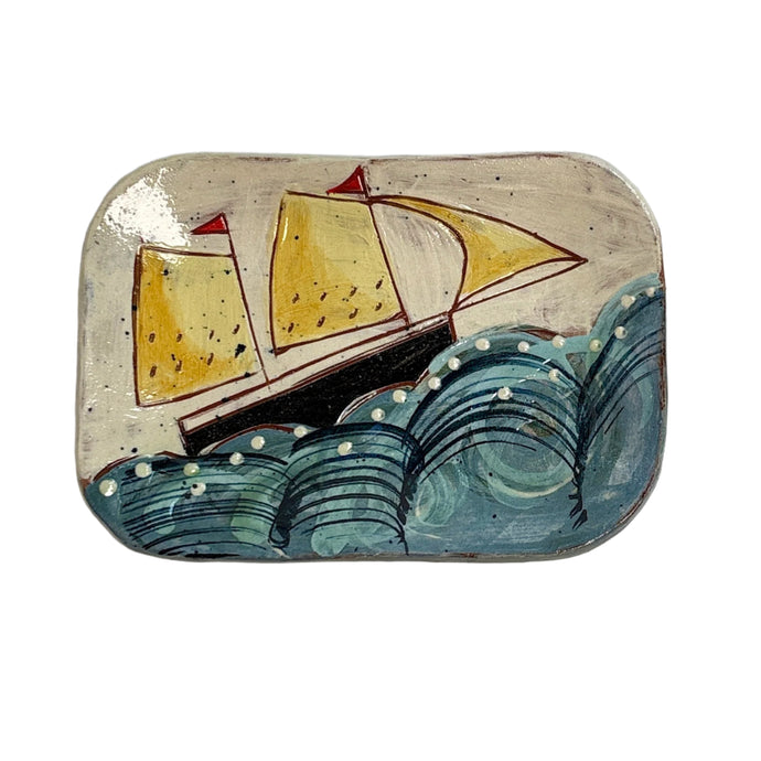 Postcard plate At sail