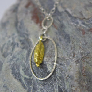 Silver and gilt cardamom pendant