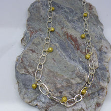 Load image into Gallery viewer, Silver and gilt peppercorn droplet pendant