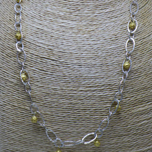 Load image into Gallery viewer, Silver and gilt peppercorn droplet pendant