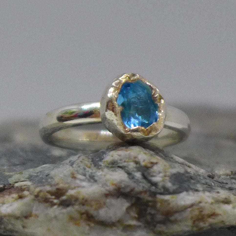Topaz nugget ring