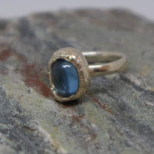Load image into Gallery viewer, Aquamarine nugget cocktail ring