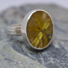 Load image into Gallery viewer, Large rutile quartz ring