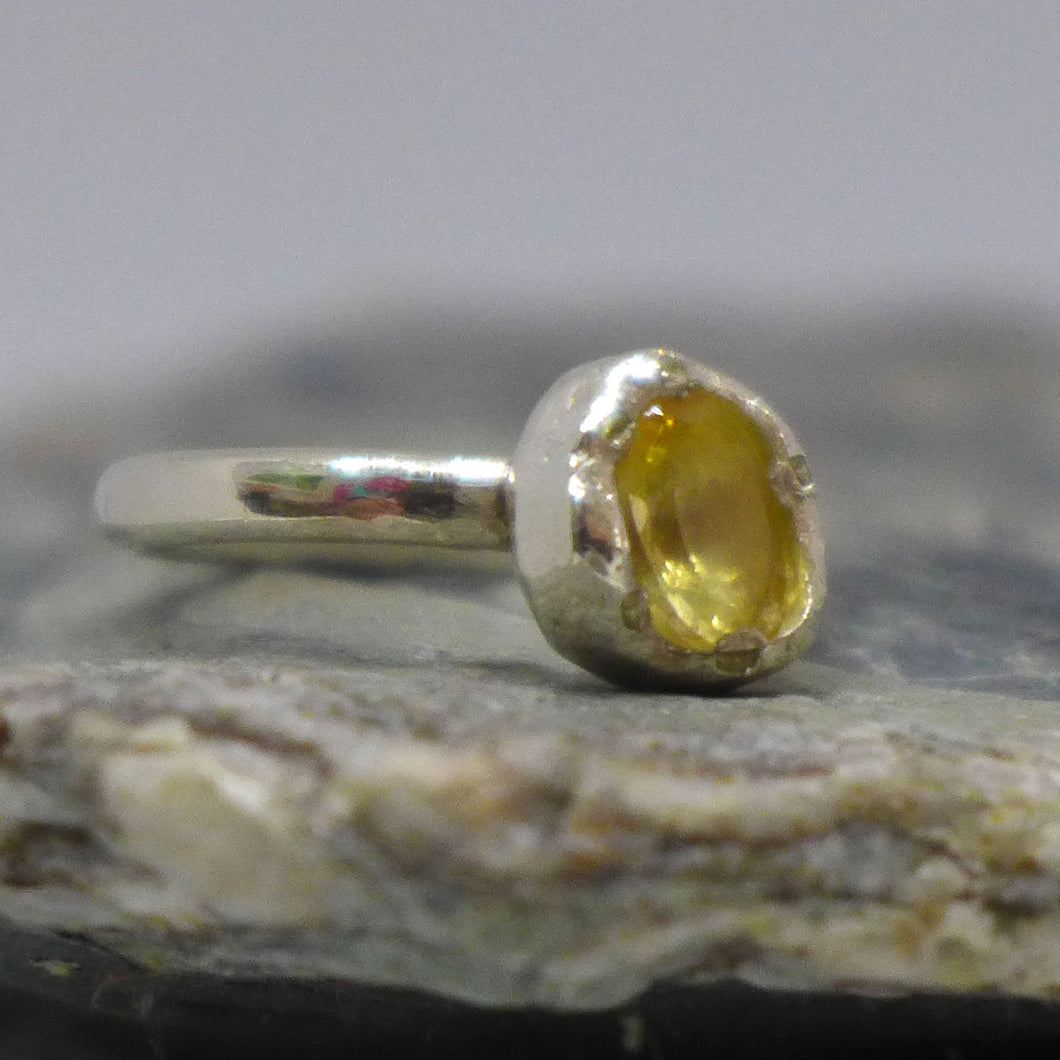 Citrine nugget ring