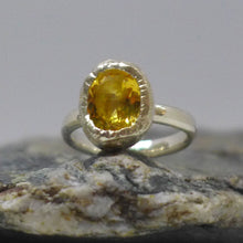 Load image into Gallery viewer, Citrine nugget cocktail ring