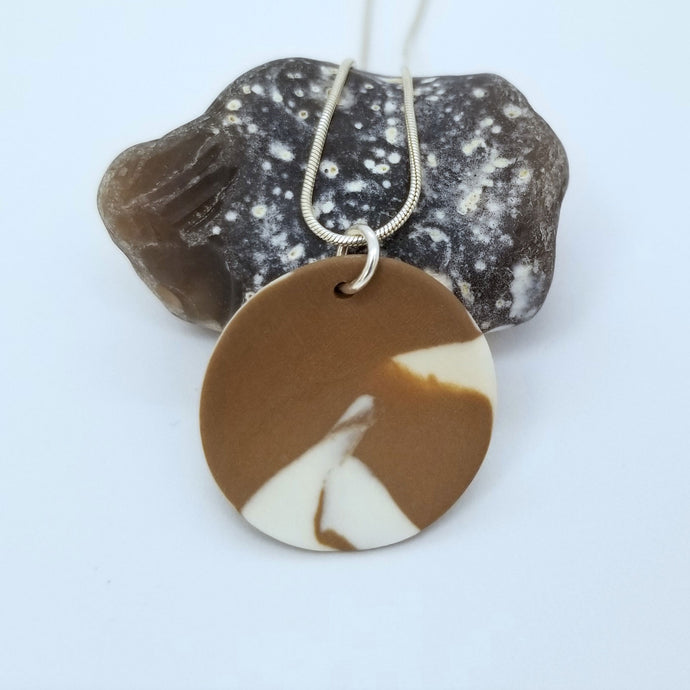 Porcelain pendant Brown and Latte