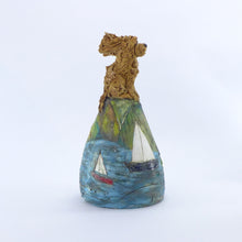 Load image into Gallery viewer, Ceramic cockapoo in the wind (on a hill)