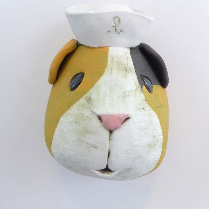 Jerry the sailor wall hanging guinea pig head
