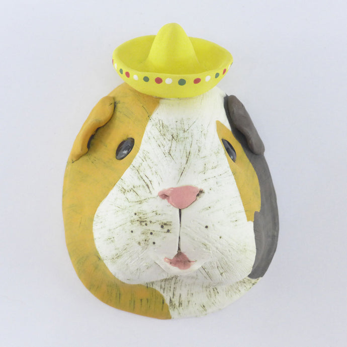 Senor pig wall hanging guinea pig head