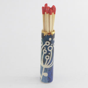 Small match striker pot blue stem