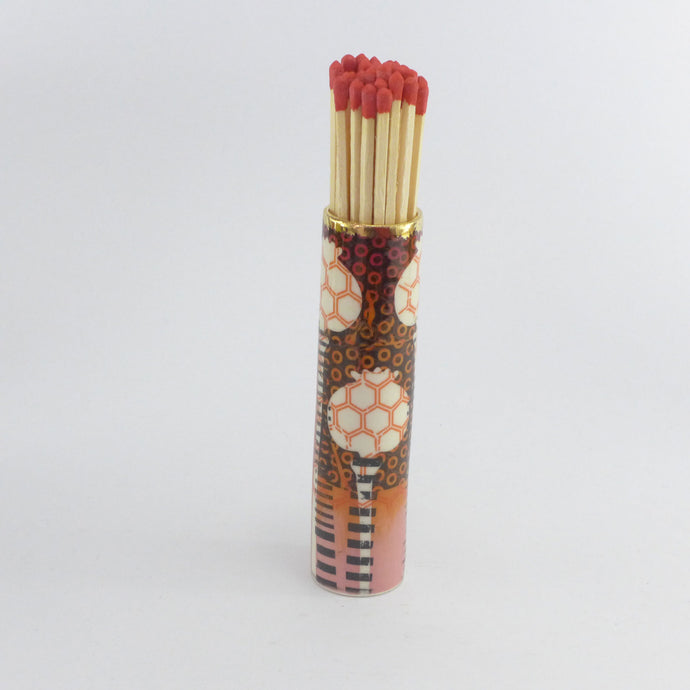 Large match striker pot poppy head