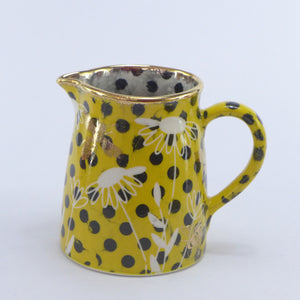 Mustard polka dot jug B