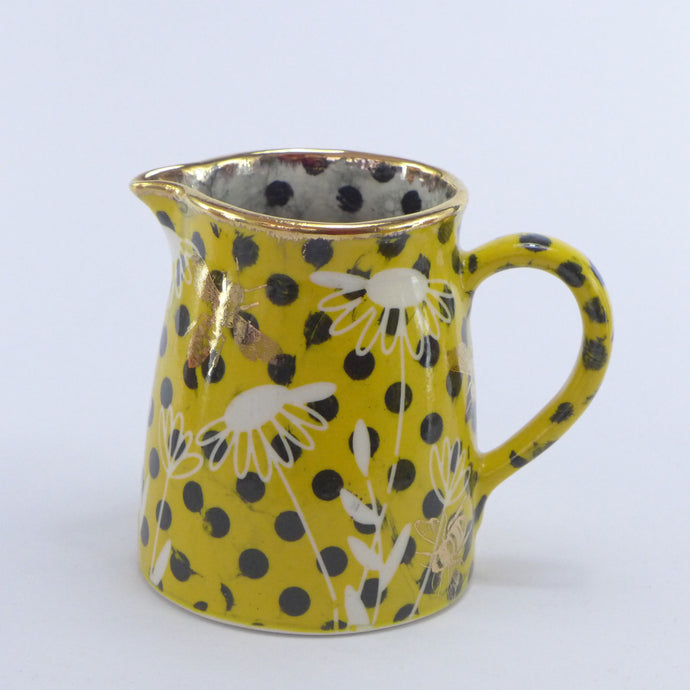 Mustard polka dot jug B