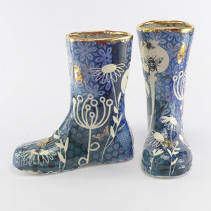 Pair of ceramic wellies
