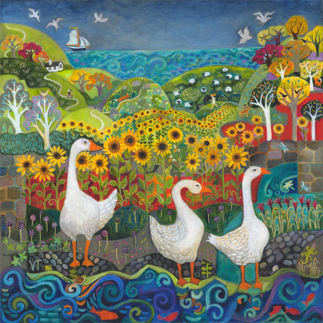 Geese on the Coast Path Limited Edition