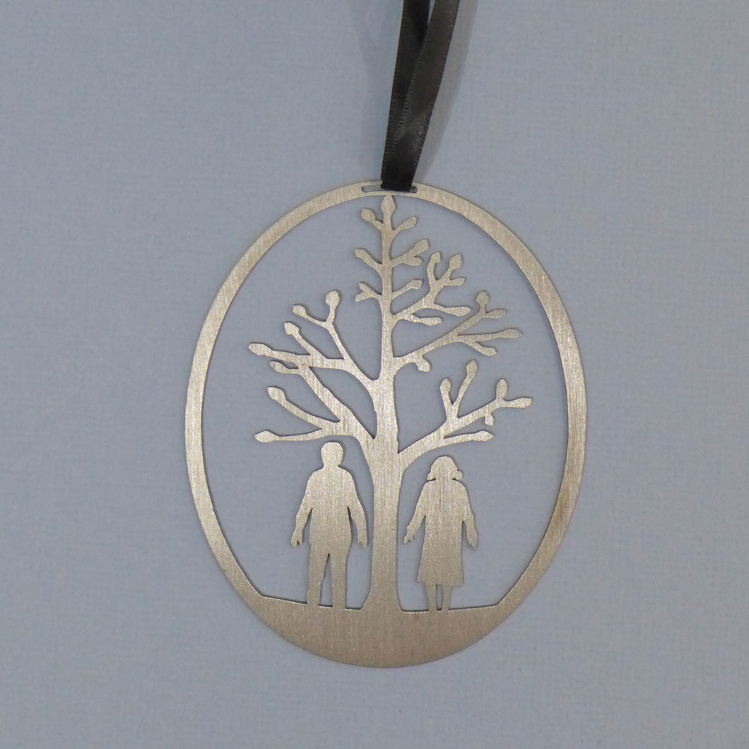 Couple hanging  - silvery