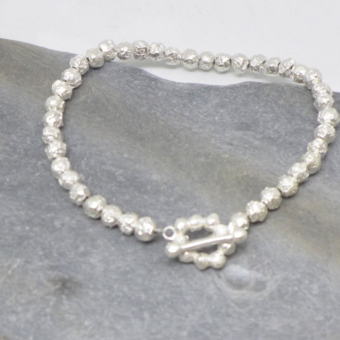 Silver peppercorn bracelet