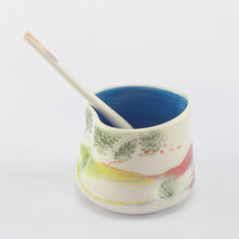Load image into Gallery viewer, Heart dish with spoon blue