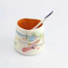 Load image into Gallery viewer, Heart dish with spoon orange