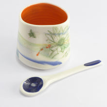 Load image into Gallery viewer, Heart dish with spoon orange