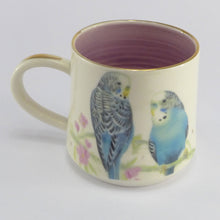 Load image into Gallery viewer, Purple budgie mug 2