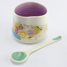 Load image into Gallery viewer, Heart dish with spoon purple