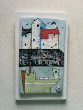 Load image into Gallery viewer, Green boat wall mounted ceramic panel