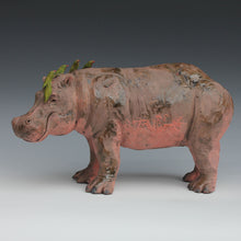 Load image into Gallery viewer, Blushing Hippo with Ox Peckers