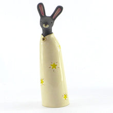 Load image into Gallery viewer, Ceramic dark hare in a starry coat