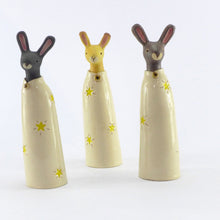 Load image into Gallery viewer, Ceramic golden hare in a starry coat