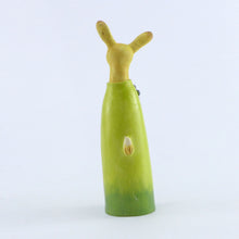Load image into Gallery viewer, Ceramic hare in a meadow coat with pale pink flowers