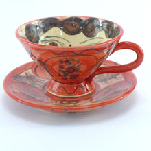 Load image into Gallery viewer, Red cup and saucer