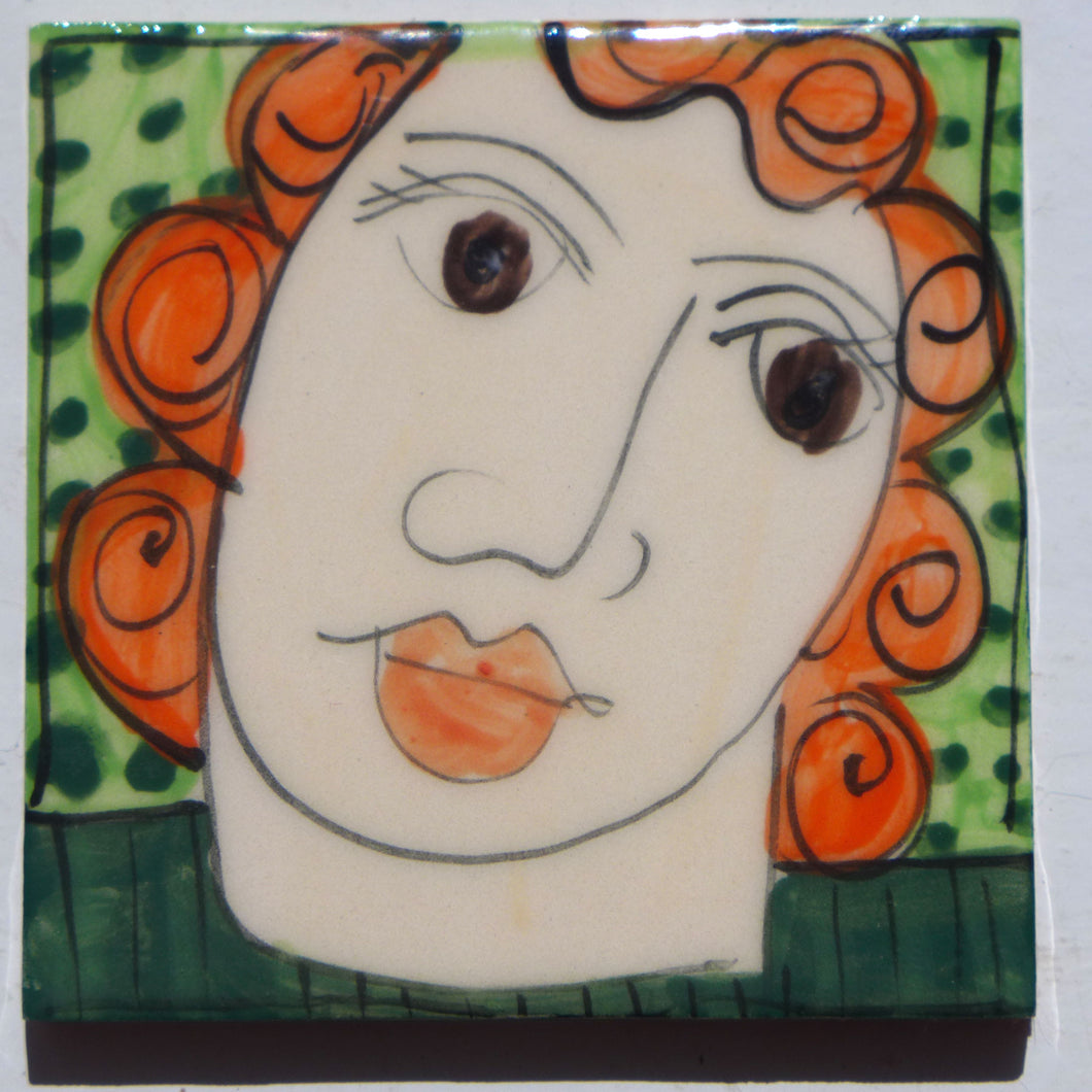 Green face coasters