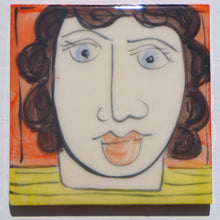 Load image into Gallery viewer, Red and orange face coasters