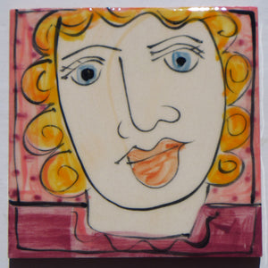 Pink and Lilac face coasters