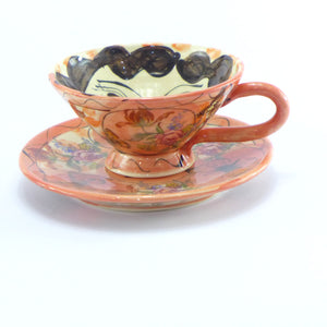 Coral cup and saucer
