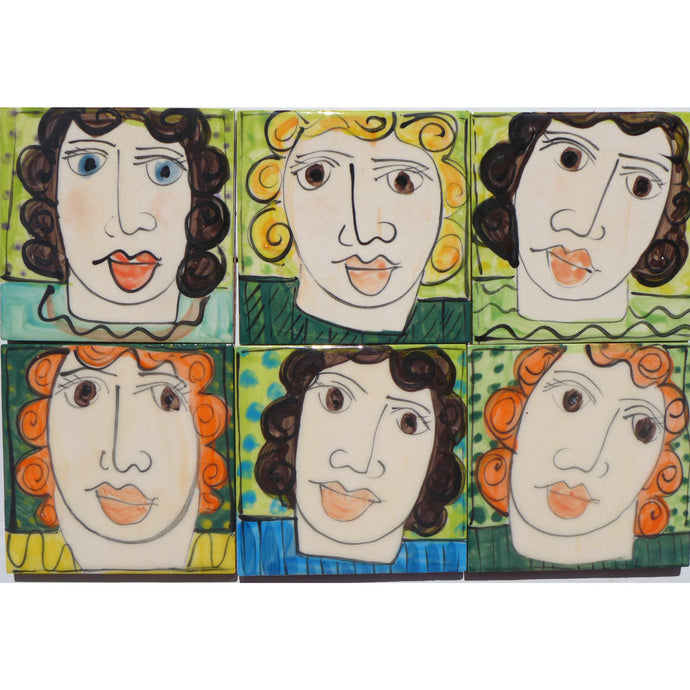 Green face coasters