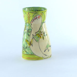Figure small vase green