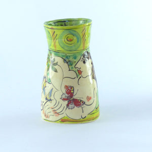 Figure small vase green