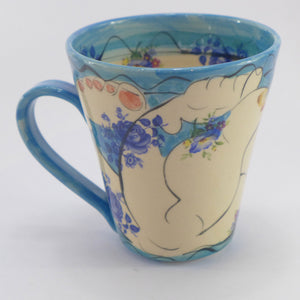 Bright blue mug