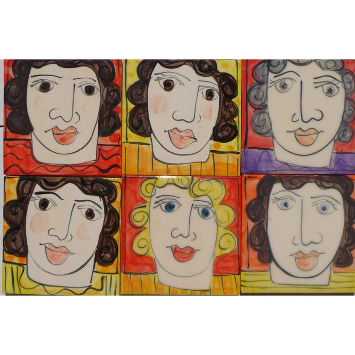 Red and Yellow face coasters
