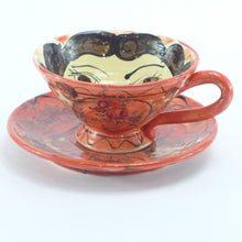 Load image into Gallery viewer, Red cup and saucer