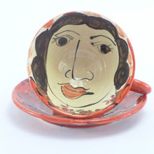 Load image into Gallery viewer, Red cup and saucer