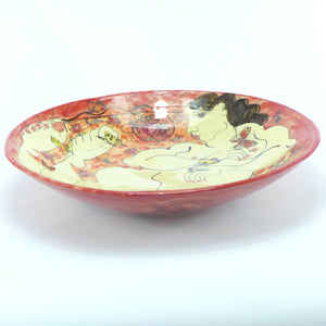 Figure shallow bowl red