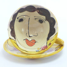 Load image into Gallery viewer, Yellow cup and saucer