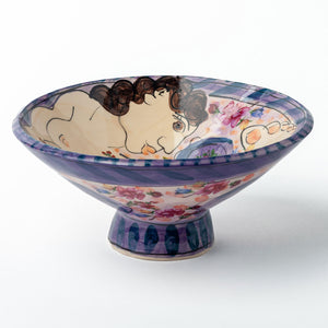 Small lilac and purple figurative bowl KA7