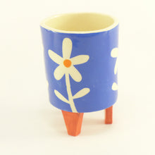 Load image into Gallery viewer, Blue daisy baby planter
