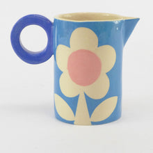 Load image into Gallery viewer, Bright blue flower baby jug