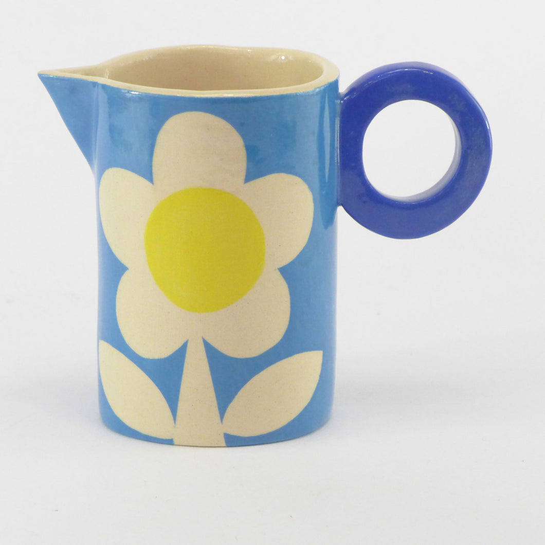 Bright blue flower baby jug